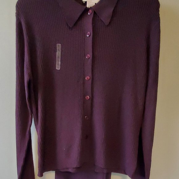 EXPRESS VINTAGE Plum Sweater and Pants - Picture 1 of 13